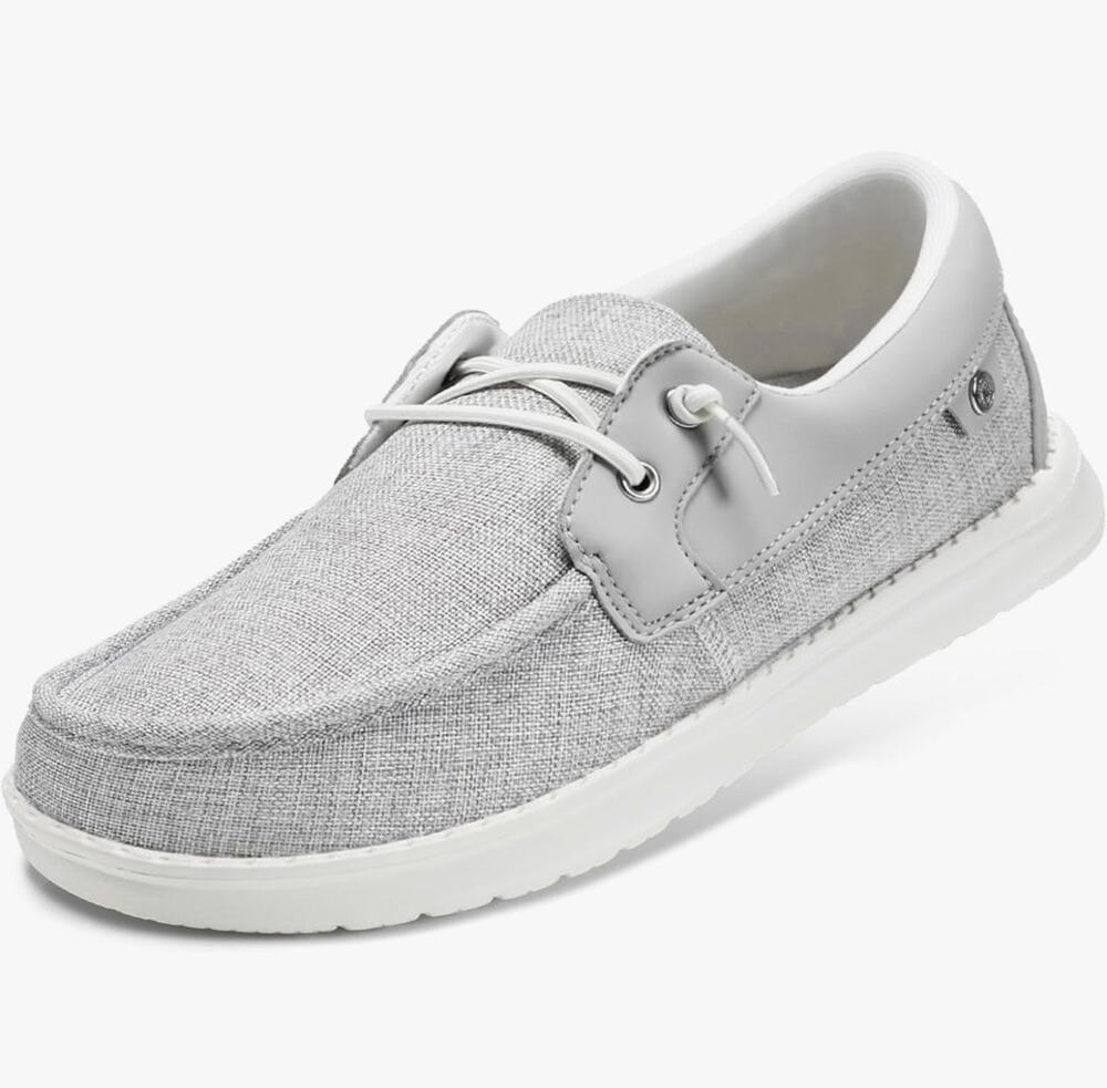 STQ Mens Orthopedic Slip-On Arch Support Shoes Iron Grey Size 10